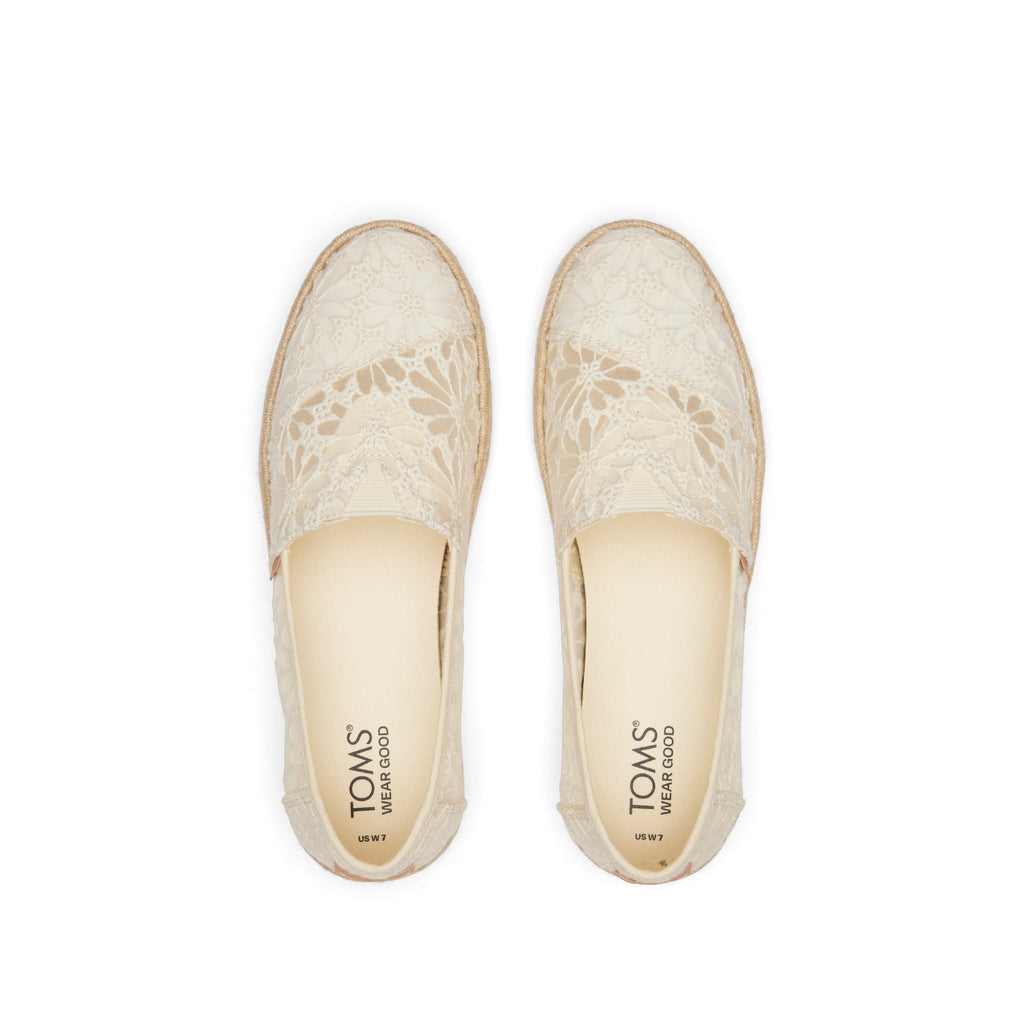 Alpargata Rope 2.0 Natural Floral Lace Espadrille Top View