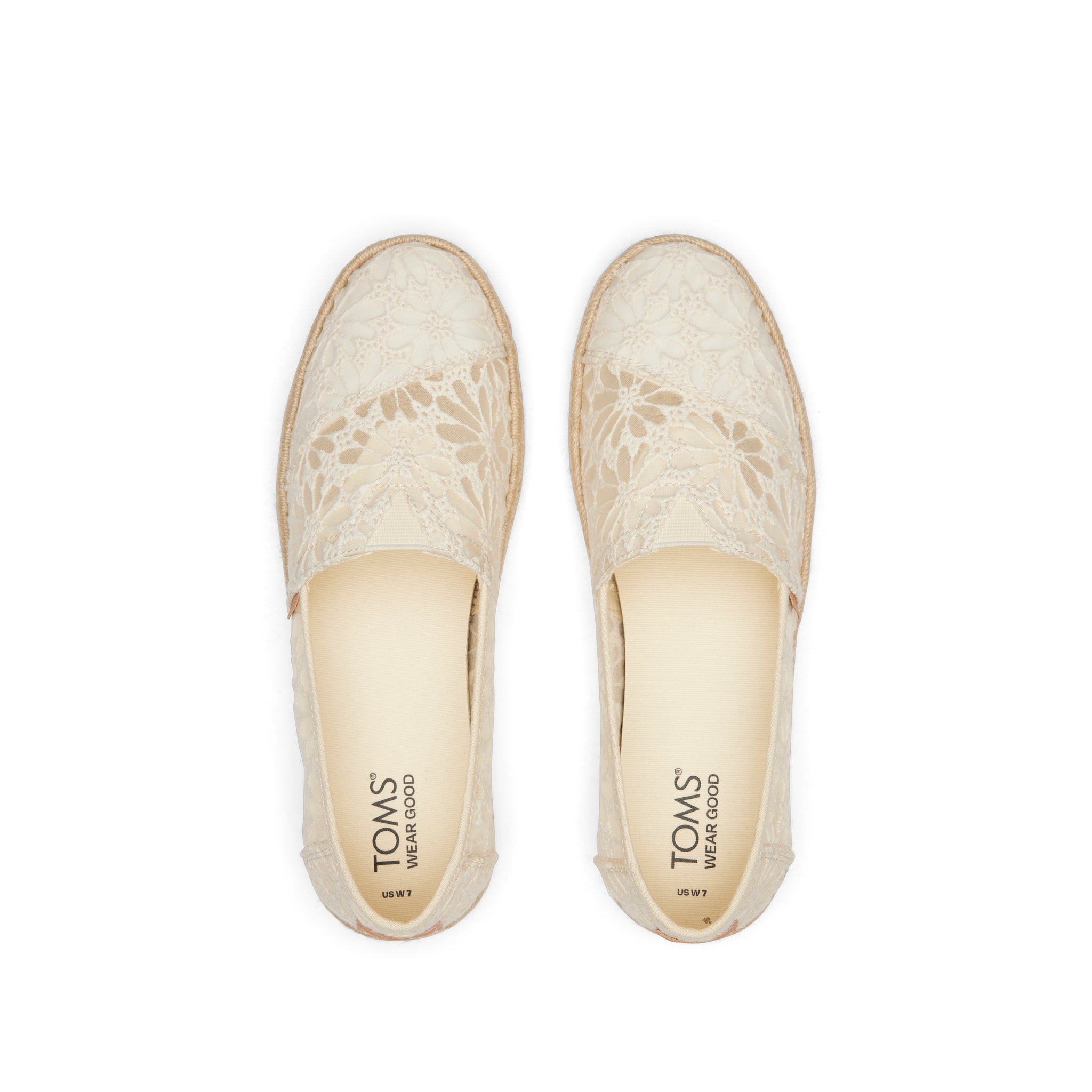 Alpargata Rope 2.0 Natural Floral Lace Espadrille Top View