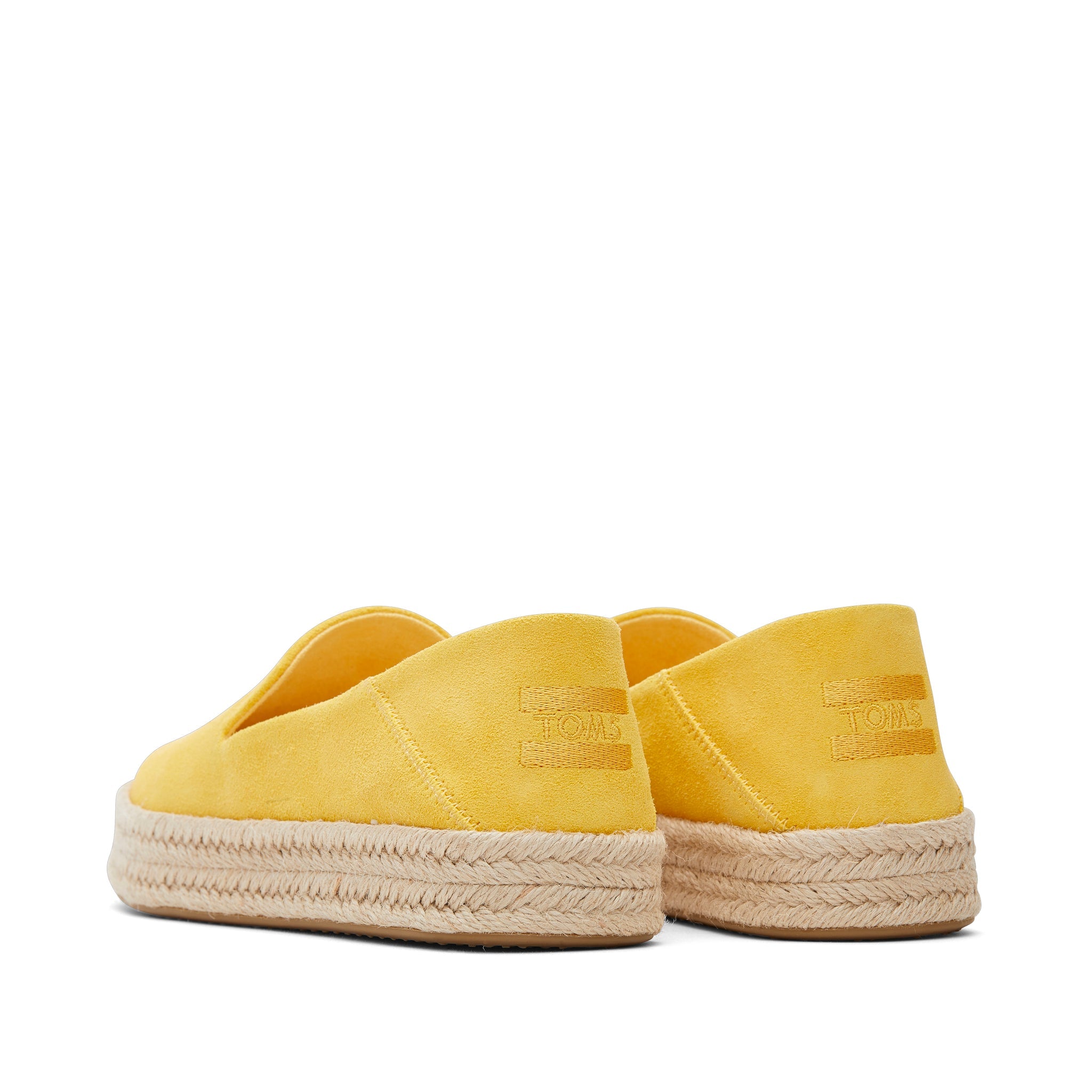 Carolina Yellow Suede Espadrille Back View