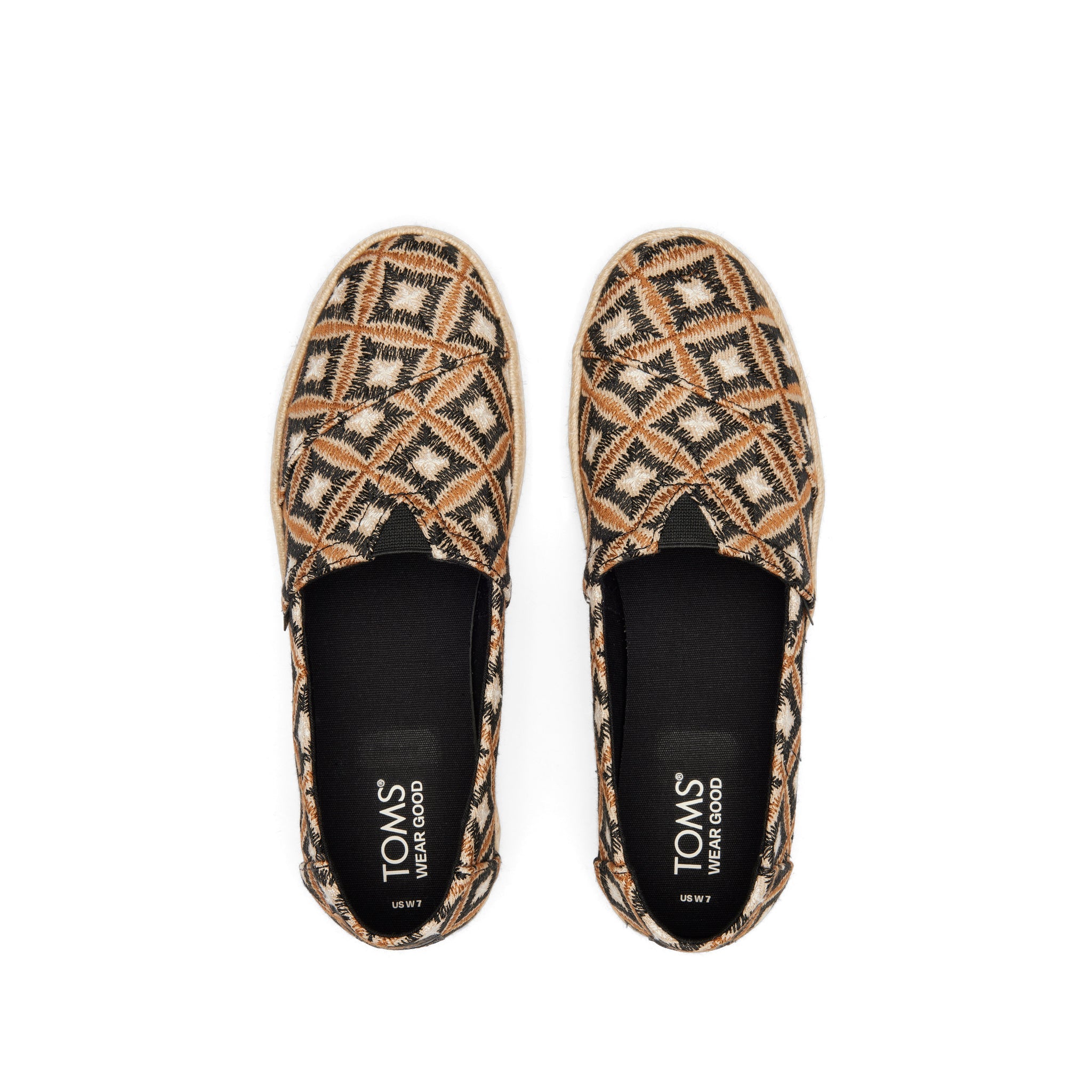 Alpargata Rope 2.0 Black Geometric Espadrille Top View