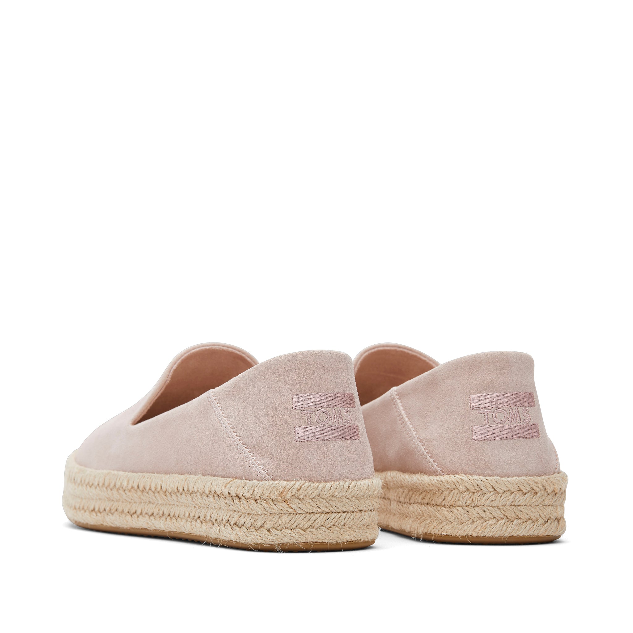 Carolina Pink Suede Espadrille Back View