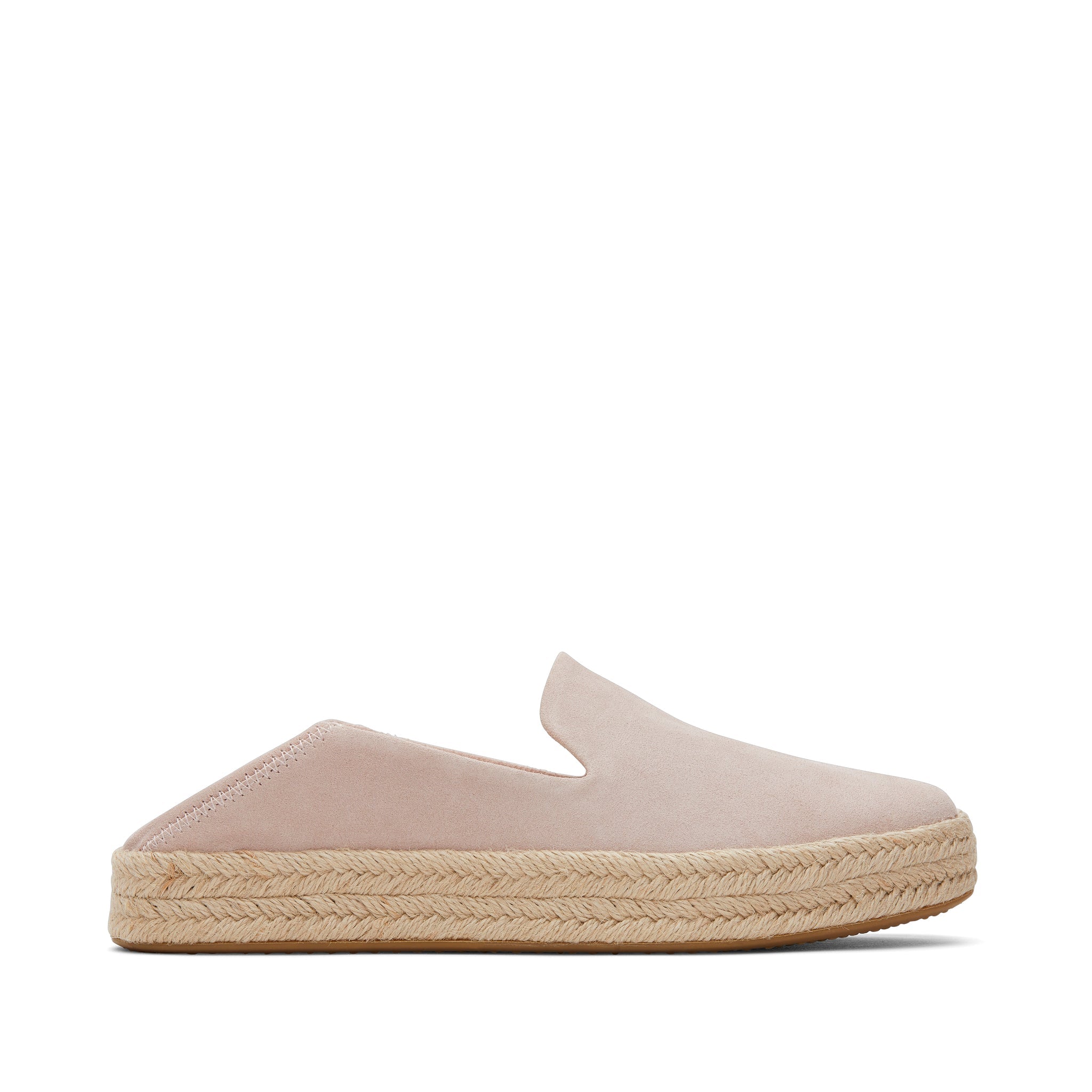 Carolina Pink Suede Espadrille Side View