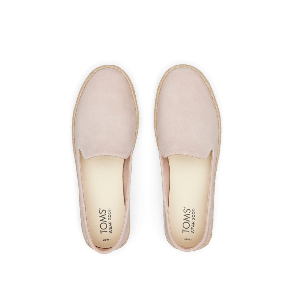 Carolina Pink Suede Espadrille Top View