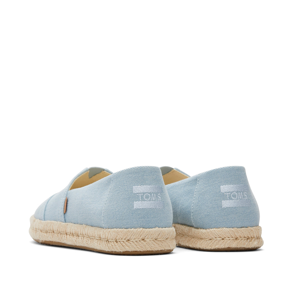 Alpargata Rope 2.0 Espadrille - Pastel Blue Washed Denim Back View