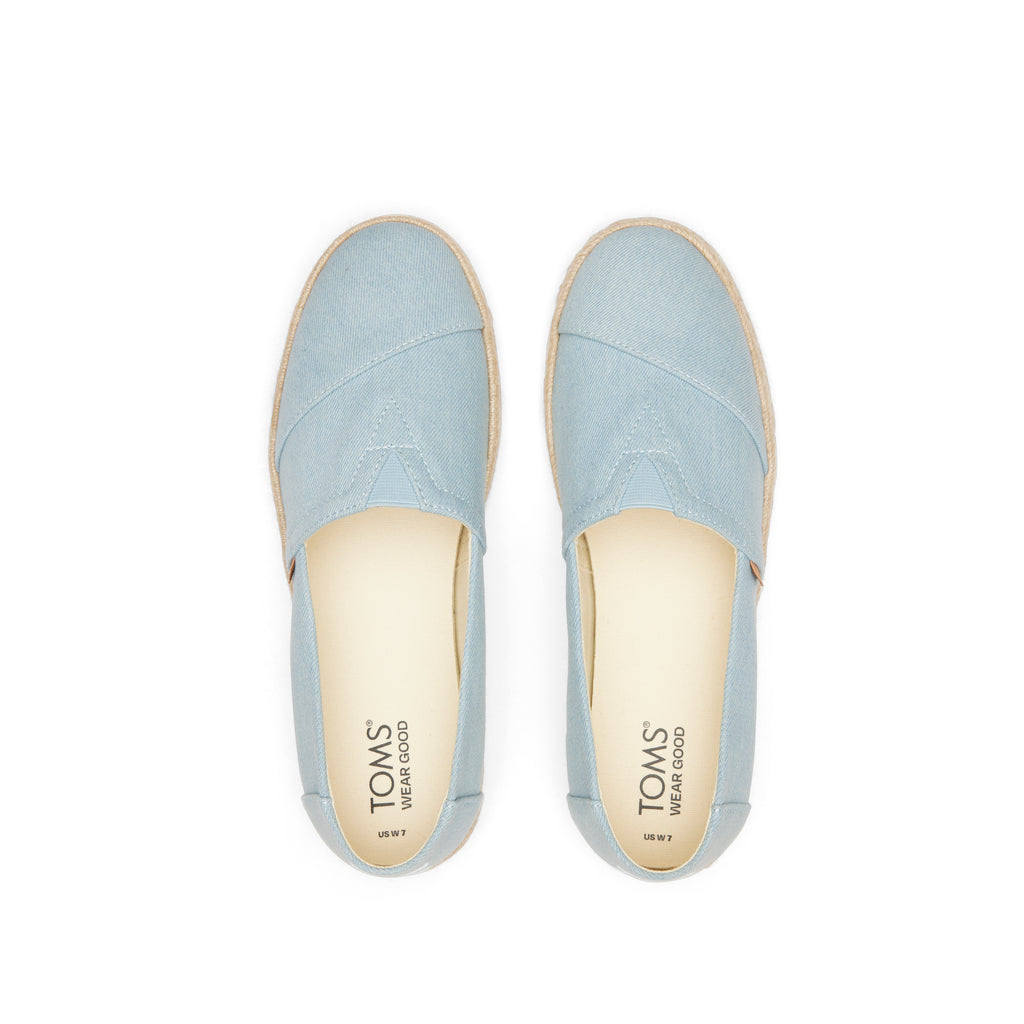 Alpargata Rope 2.0 Espadrille - Pastel Blue Washed Denim Top View