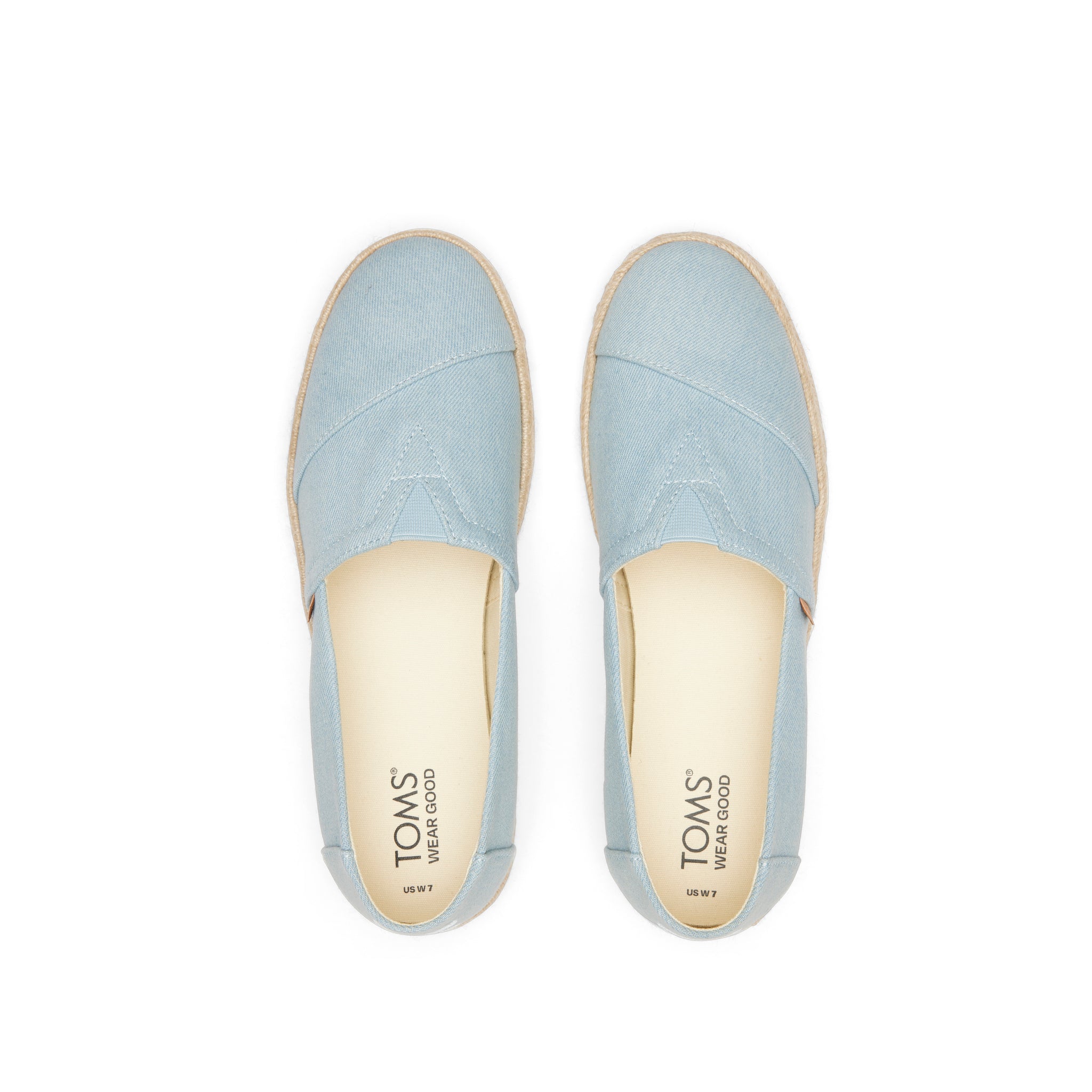 Alpargata Rope 2.0 Espadrille - Pastel Blue Washed Denim Top View