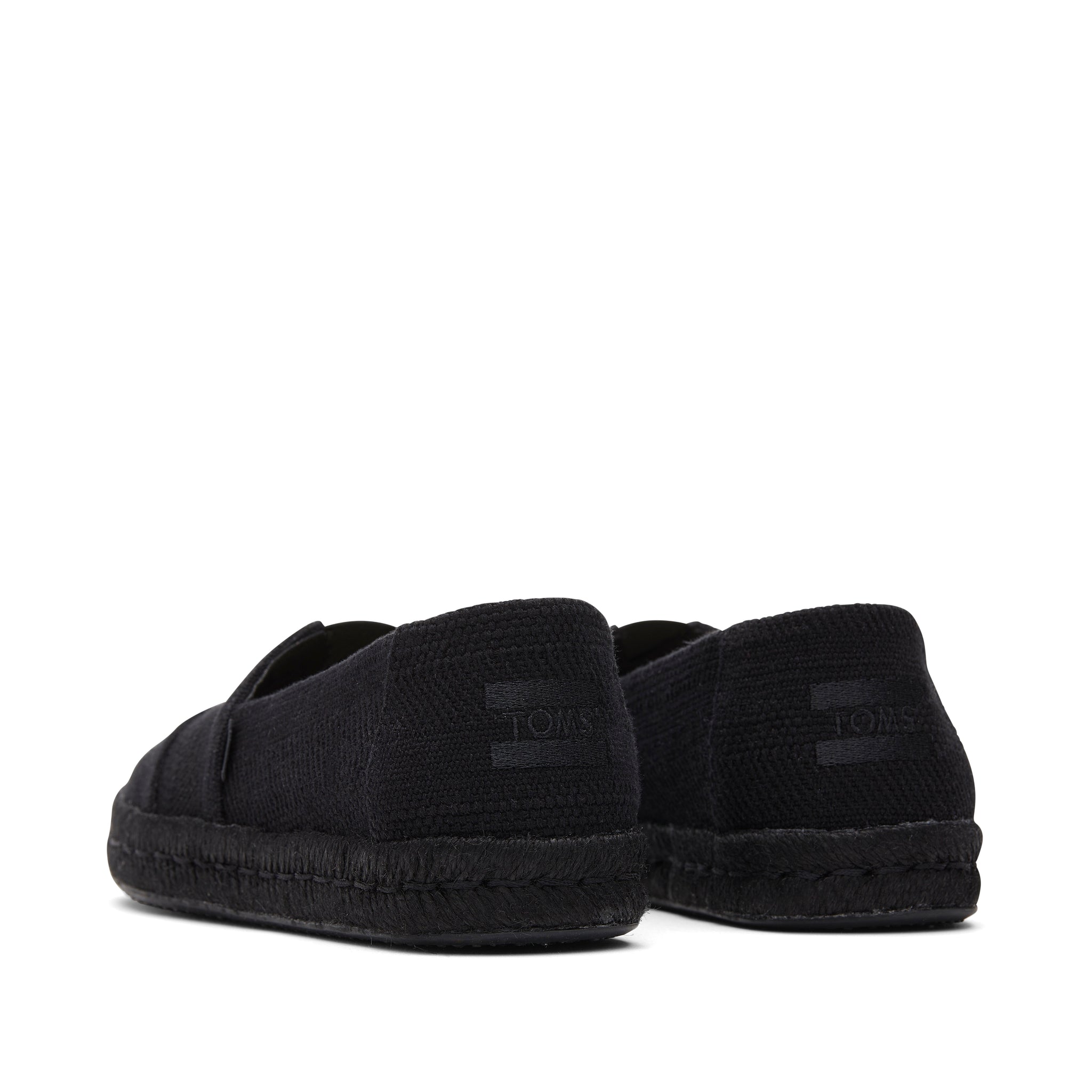 Alpargata Rope 2.0 Black Linen Espadrille Back View