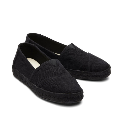 Alpargata Rope 2.0 Black Linen Espadrille Front View