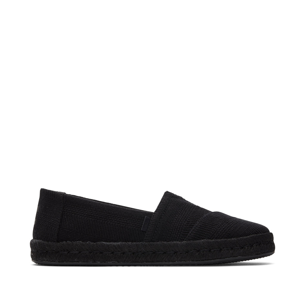 Alpargata Rope 2.0 Black Linen Espadrille Side View