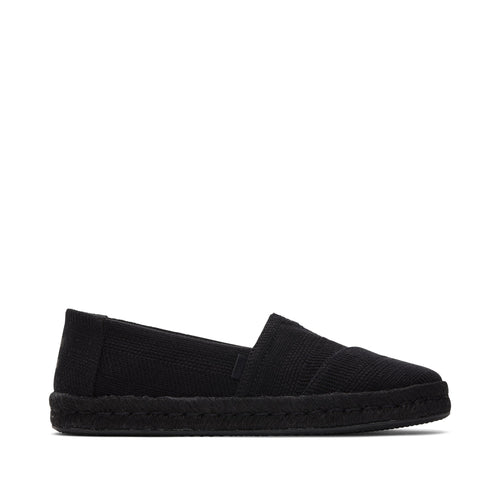 Alpargata Rope 2.0 Black Linen Espadrille Side View