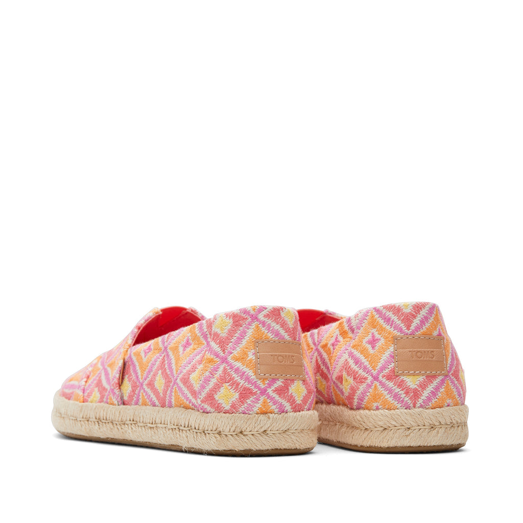 Alpargata Rope 2.0 Pink Geometric Espadrille Back View