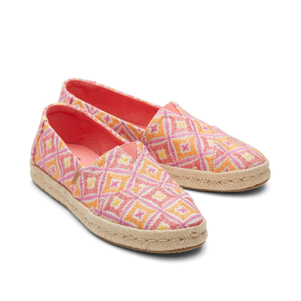 Alpargata Rope 2.0 Pink Geometric Espadrille Front View