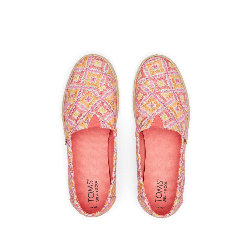 Alpargata Rope 2.0 Pink Geometric Espadrille Top View
