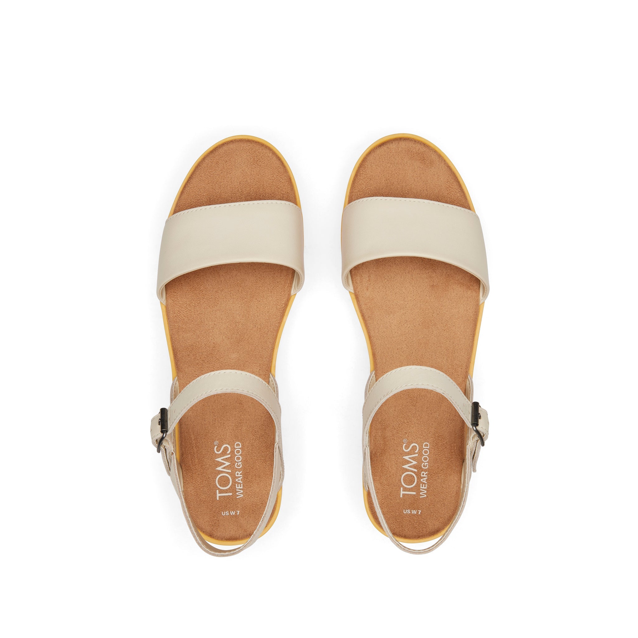 Brynn Cream Leather Platform Sandal Top View