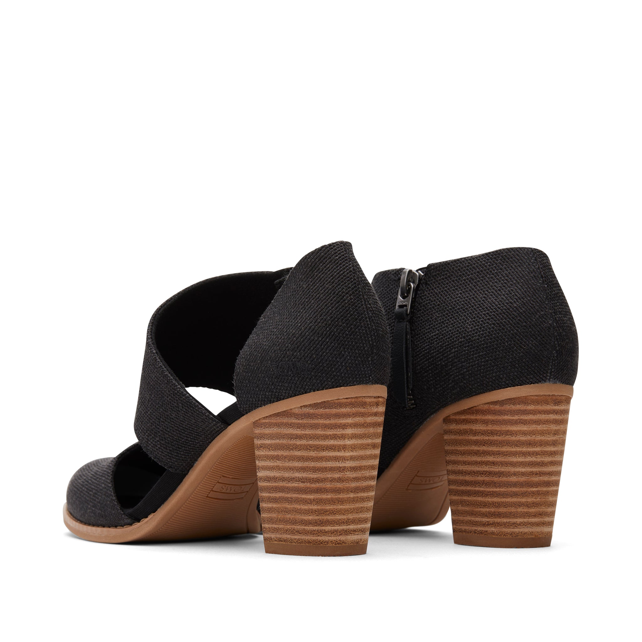 Milan Black Closed Toe Heel Back View