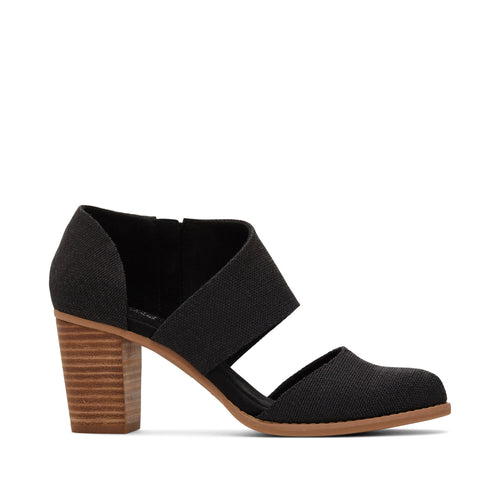 Milan Black Closed Toe Heel Side View