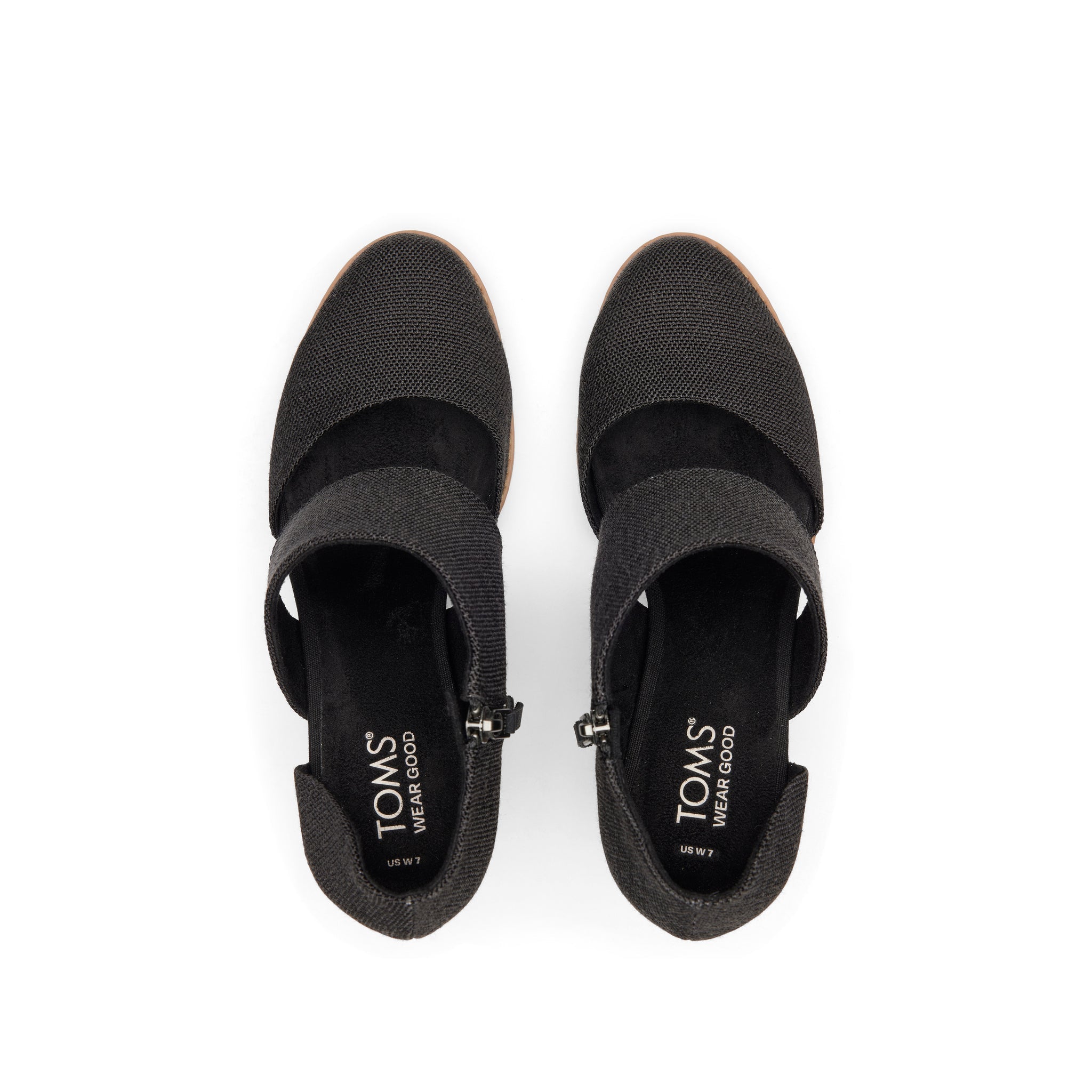 Milan Black Closed Toe Heel Top View