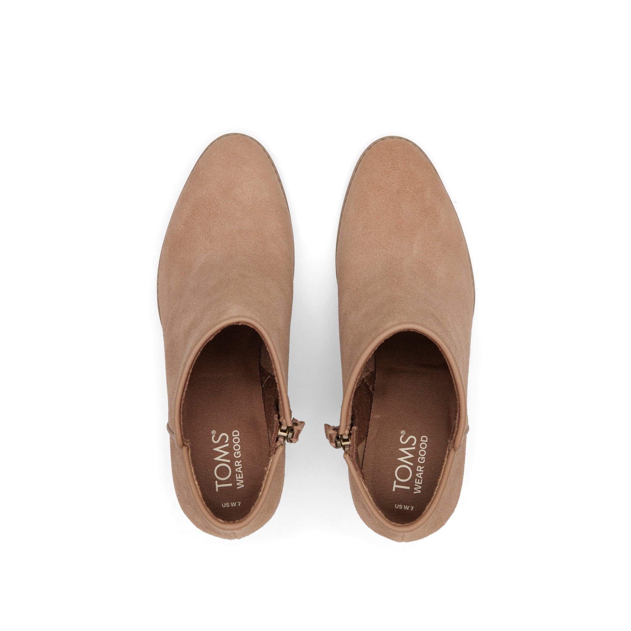 Hadley Taupe Suede Heeled Boot Top View