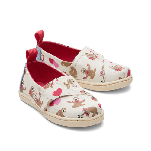 Alpargata Valentines Day Sloths Toddler Shoe Front View