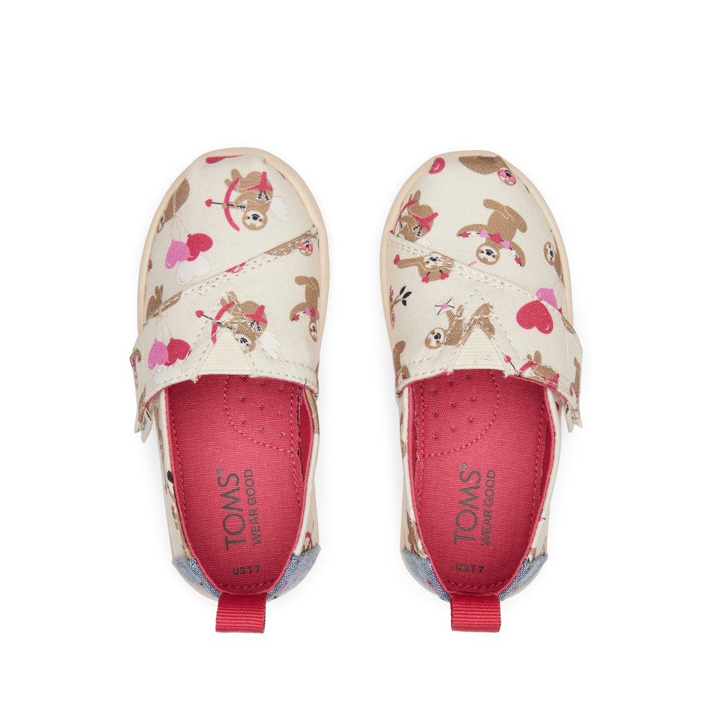 Alpargata Valentines Day Sloths Toddler Shoe Top View