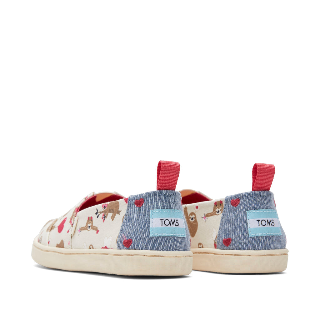 Youth Alpargata Valentines Day Sloths Kids Shoe Back View