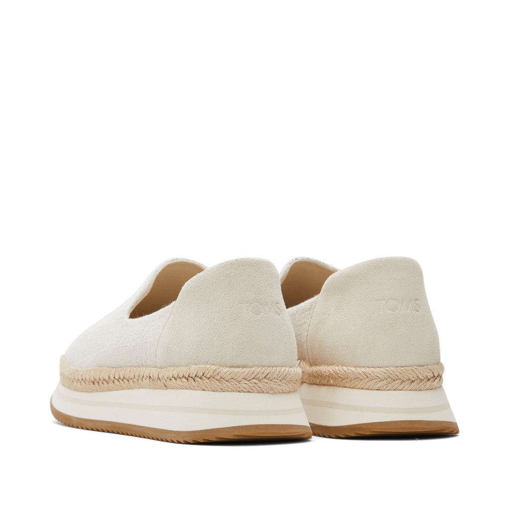 Jocelyn Cream Textile Espadrille Sneaker Back View