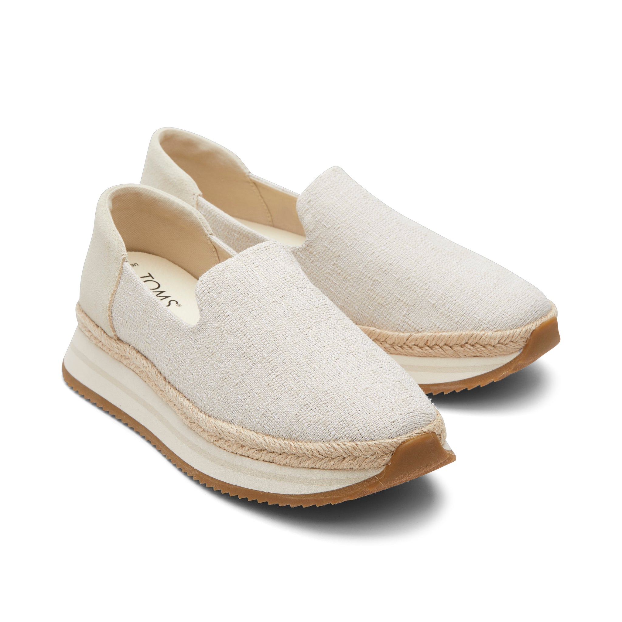 Jocelyn Cream Textile Espadrille Sneaker Front View