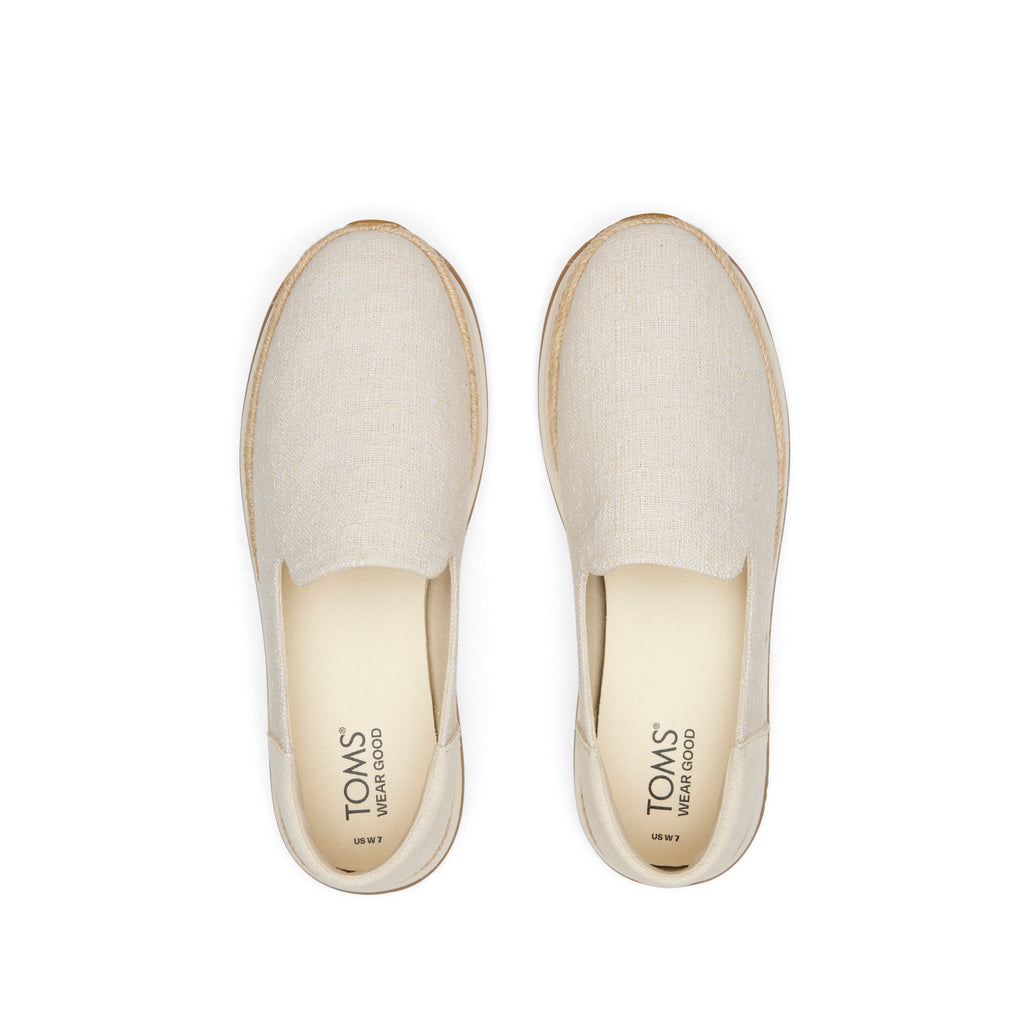 Jocelyn Cream Textile Espadrille Sneaker Top View