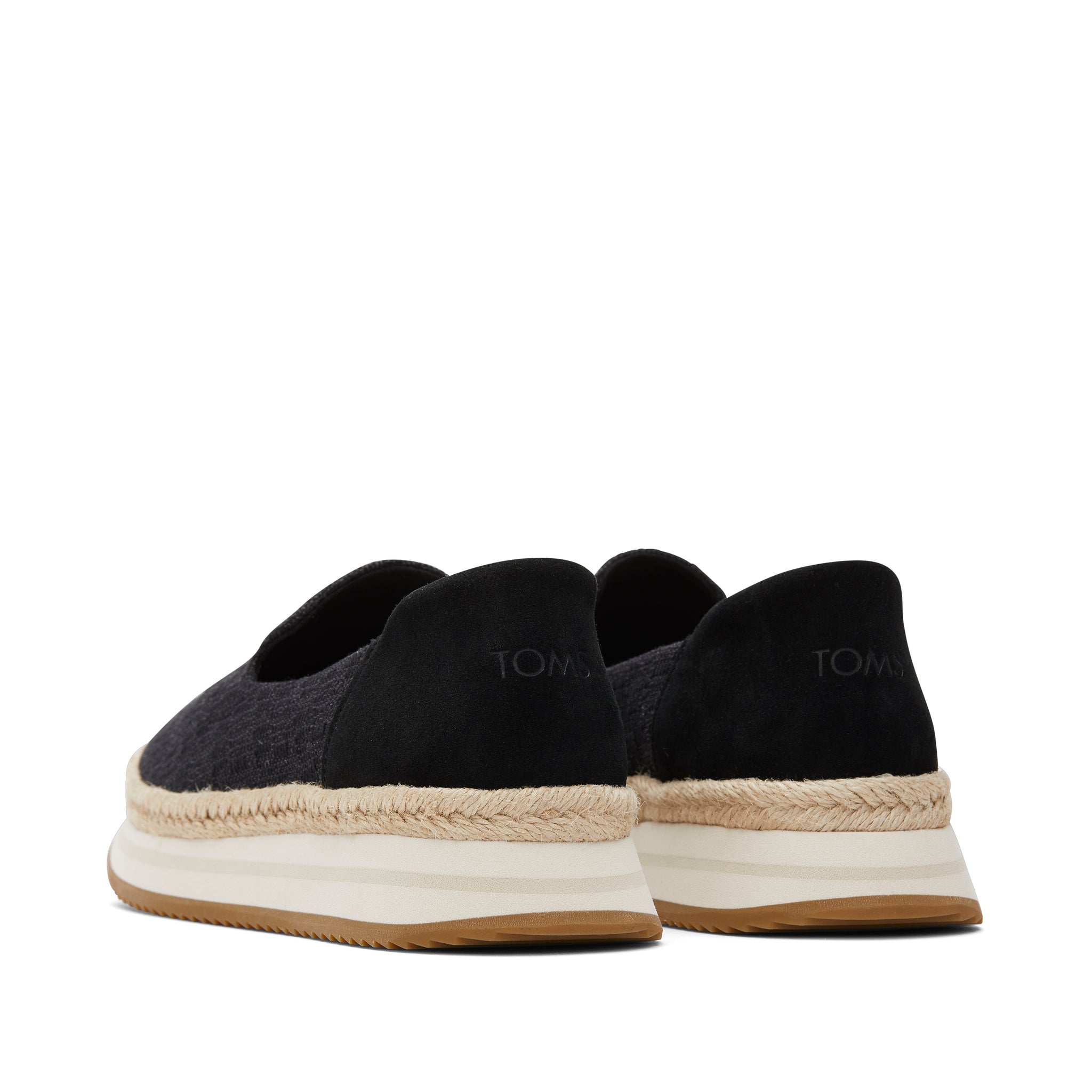 Jocelyn Black Textile Espadrille Sneaker Back View