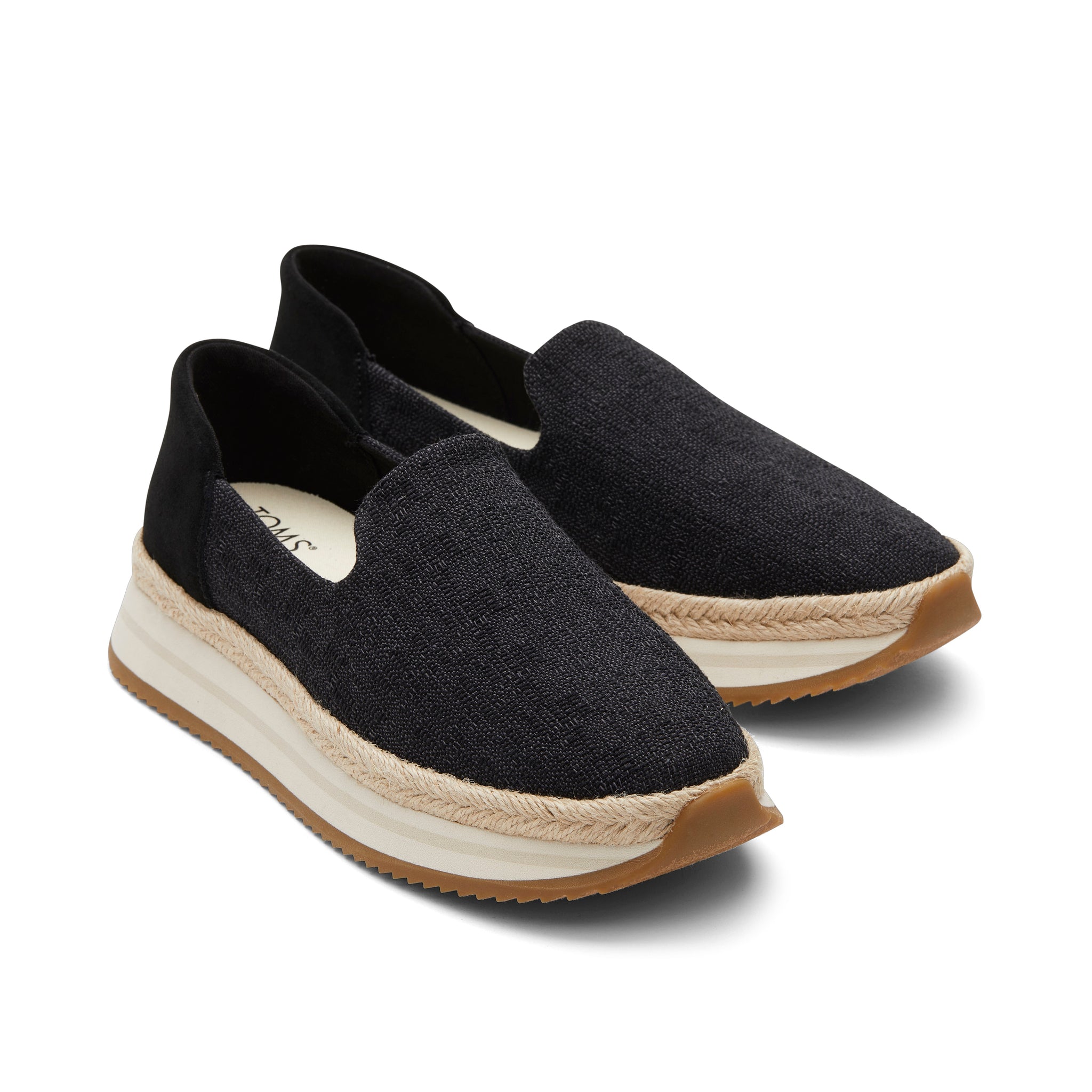 Jocelyn Black Textile Espadrille Sneaker Front View