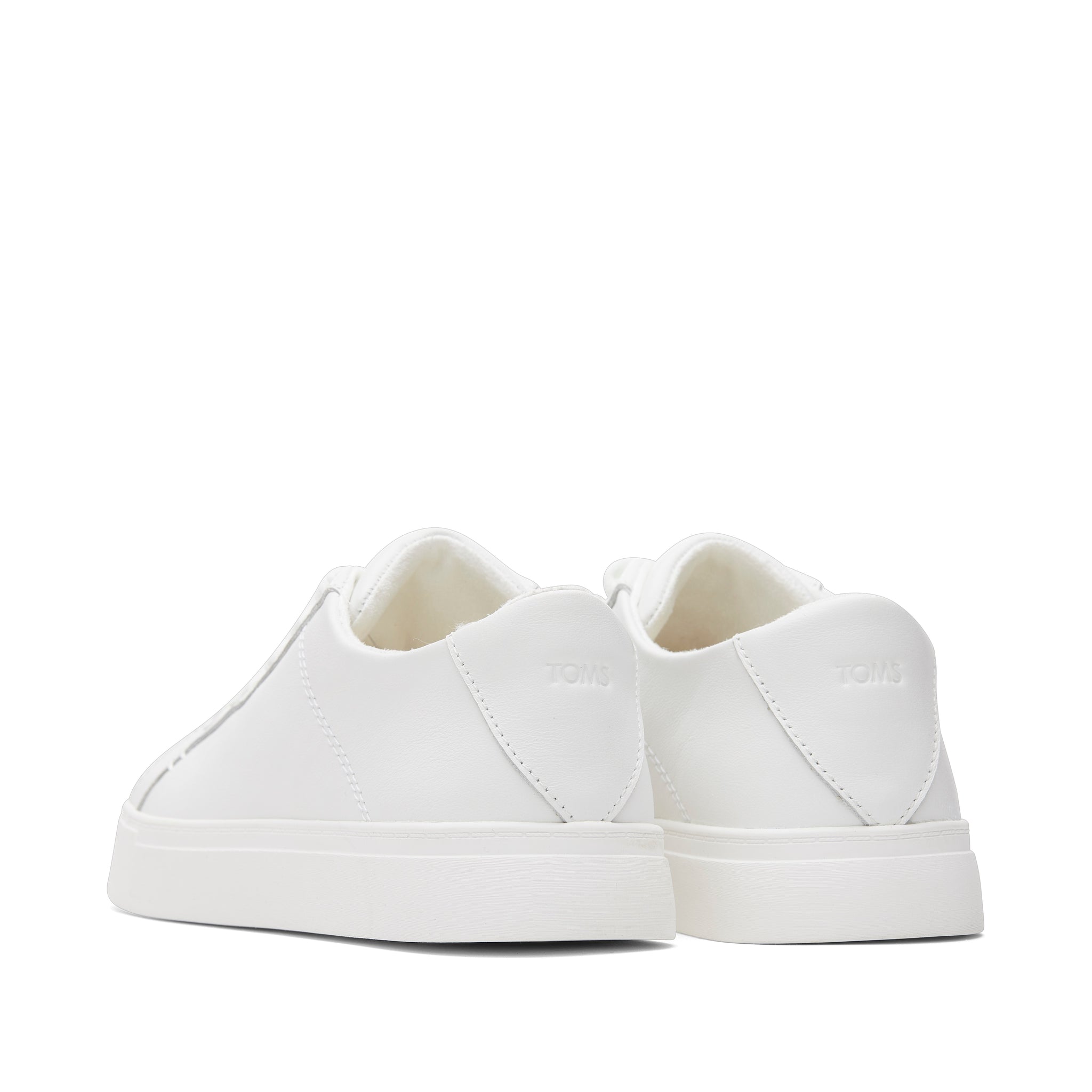 Kameron White Leather Sneaker Back View