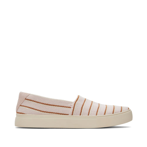Kameron Pink Stripes Slip On Sneaker Side View