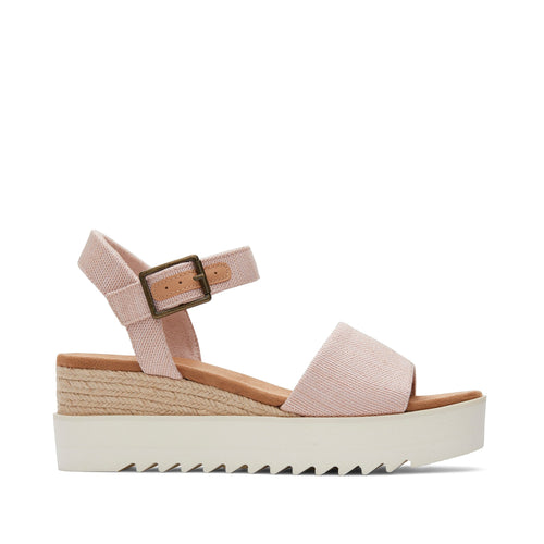 Diana Pink Wedge Sandal Side View