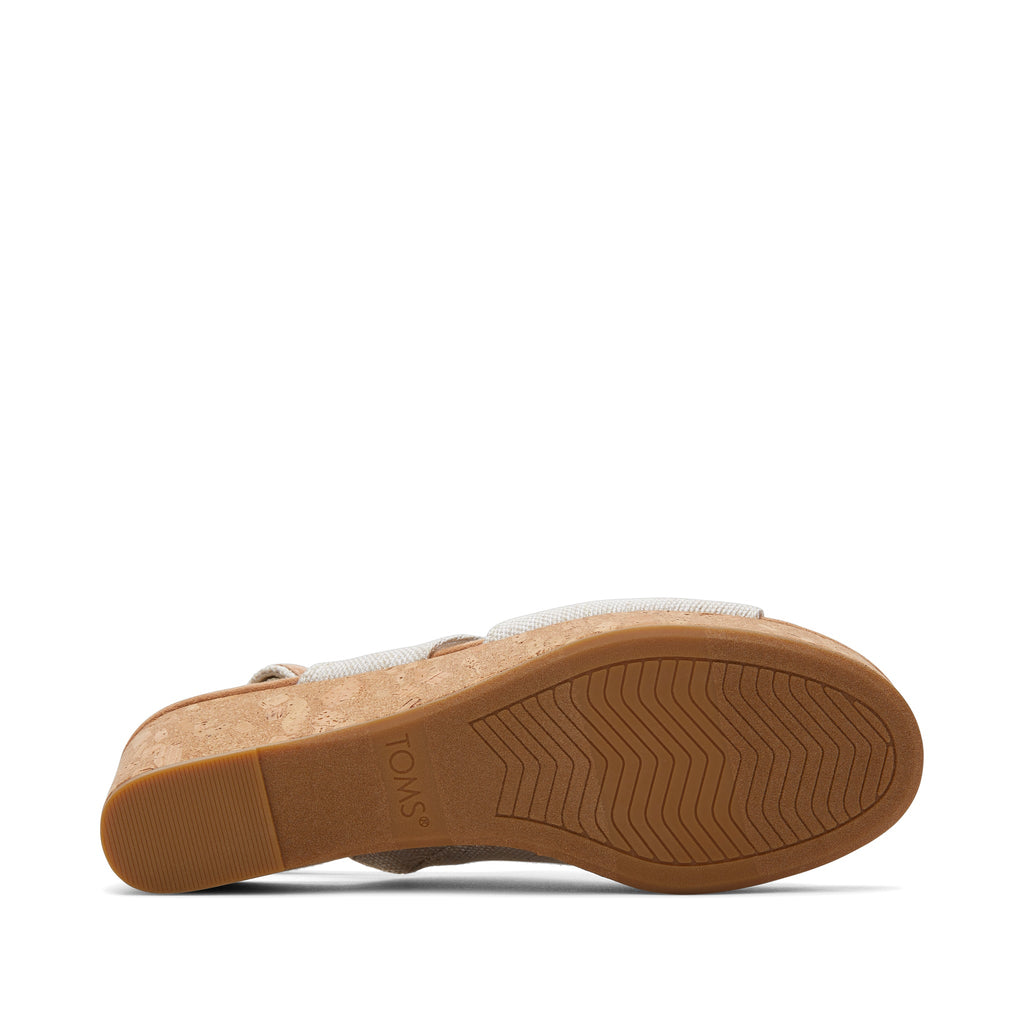 Claudine Natural Wedge Sandal Bottom Sole View