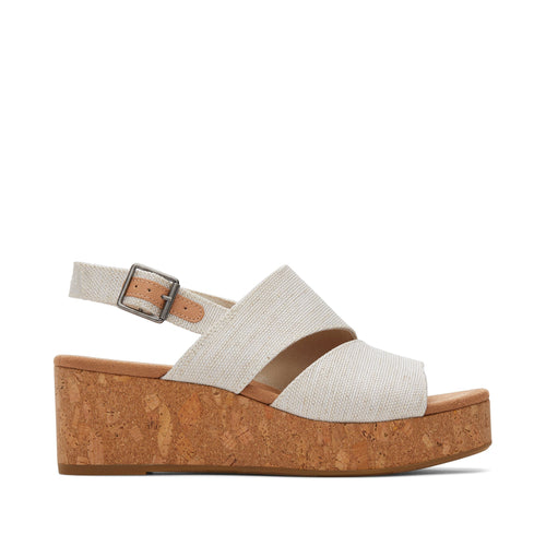 Claudine Natural Wedge Sandal Side View