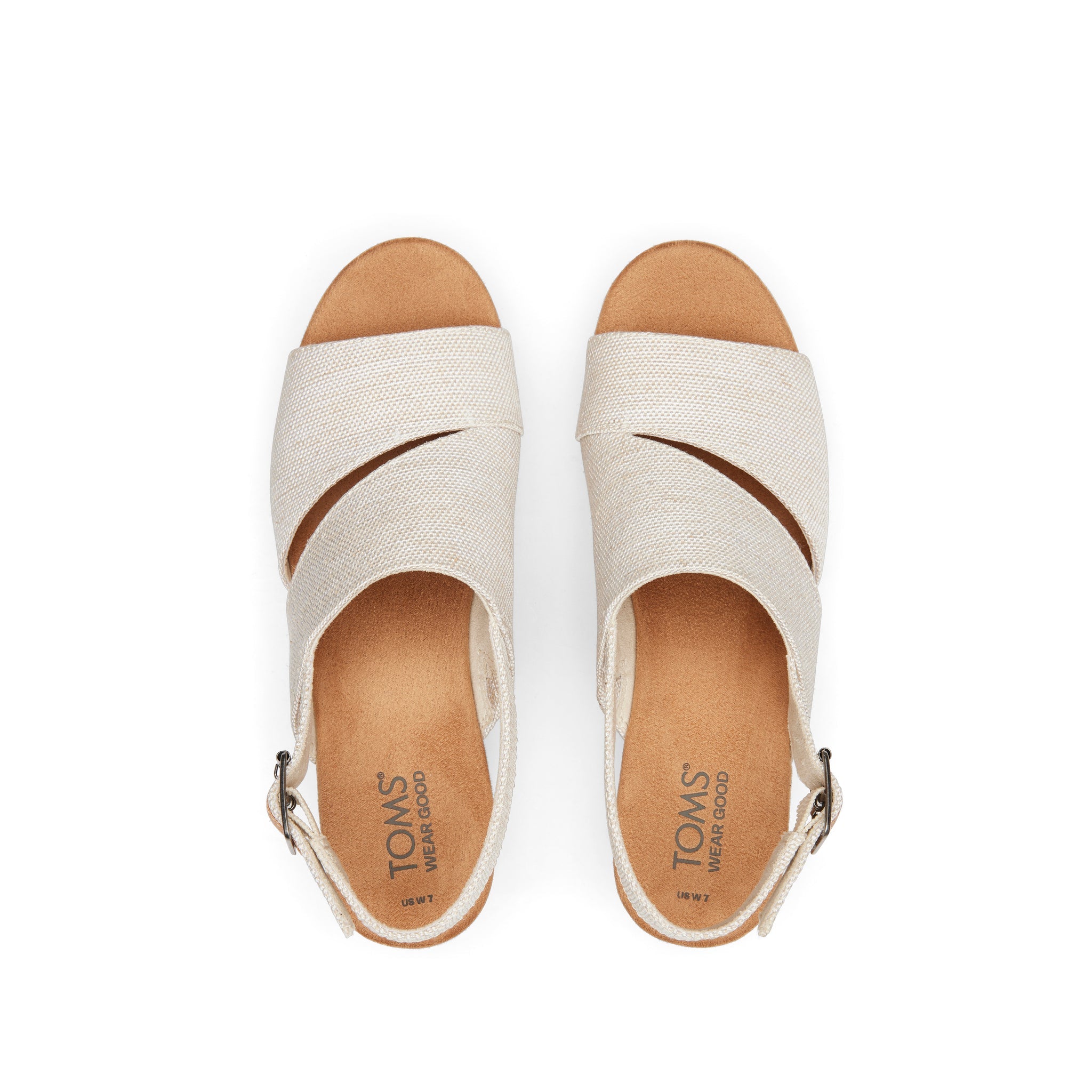 Claudine Natural Wedge Sandal Top View