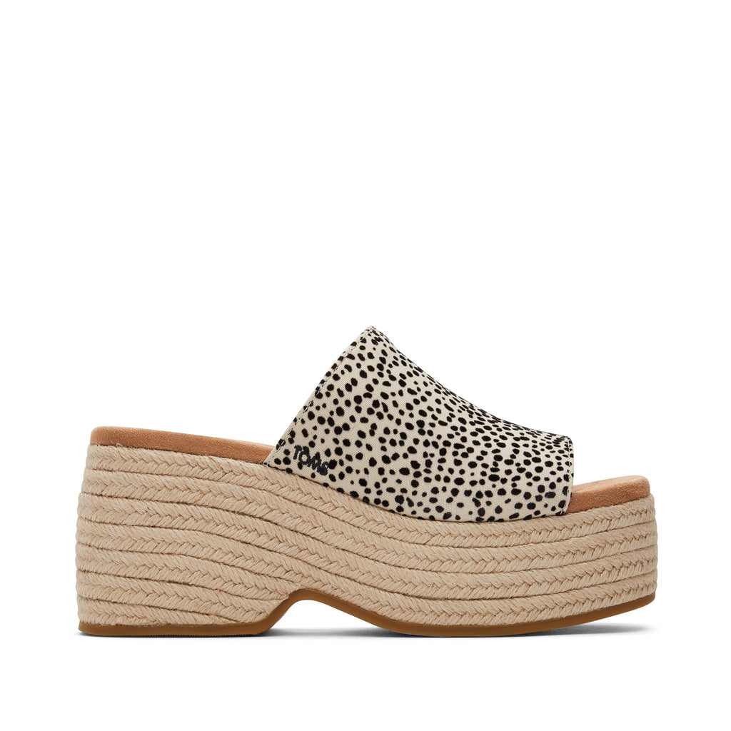 Laila Mule Mini Cheetah Platform Sandal Side View