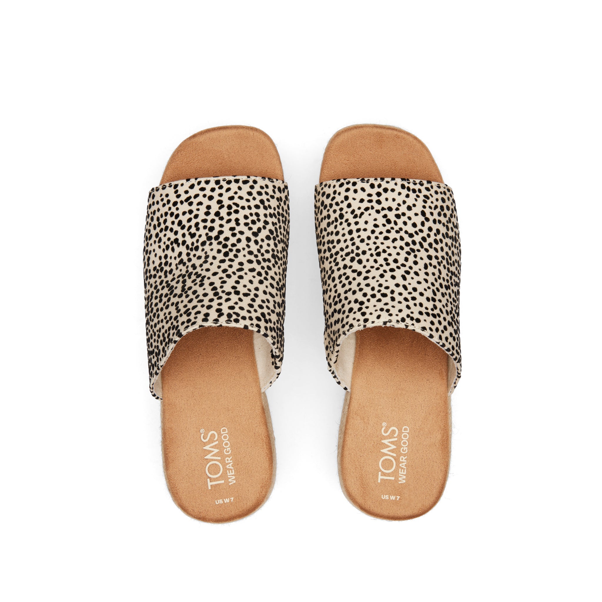 Laila Mule Mini Cheetah Platform Sandal Top View