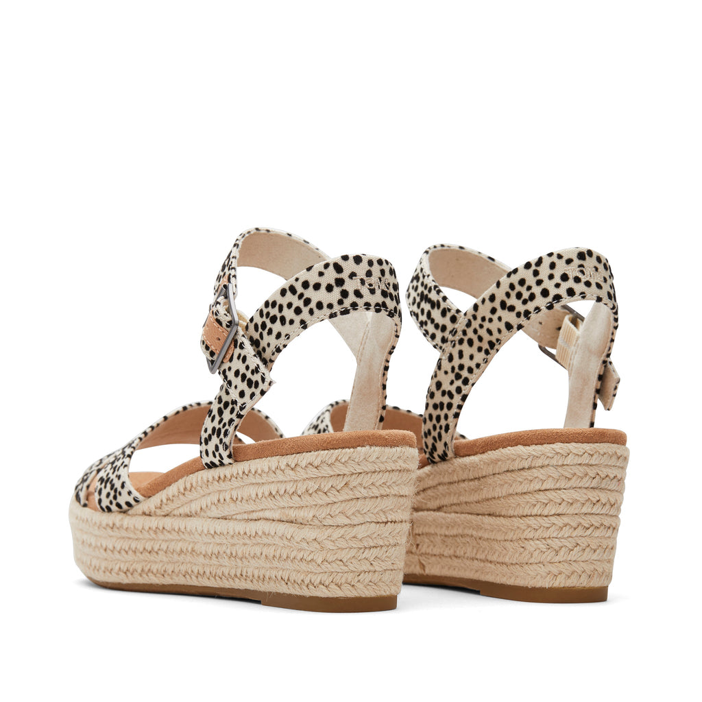 Audrey Mini Cheetah Wedge Sandal Back View