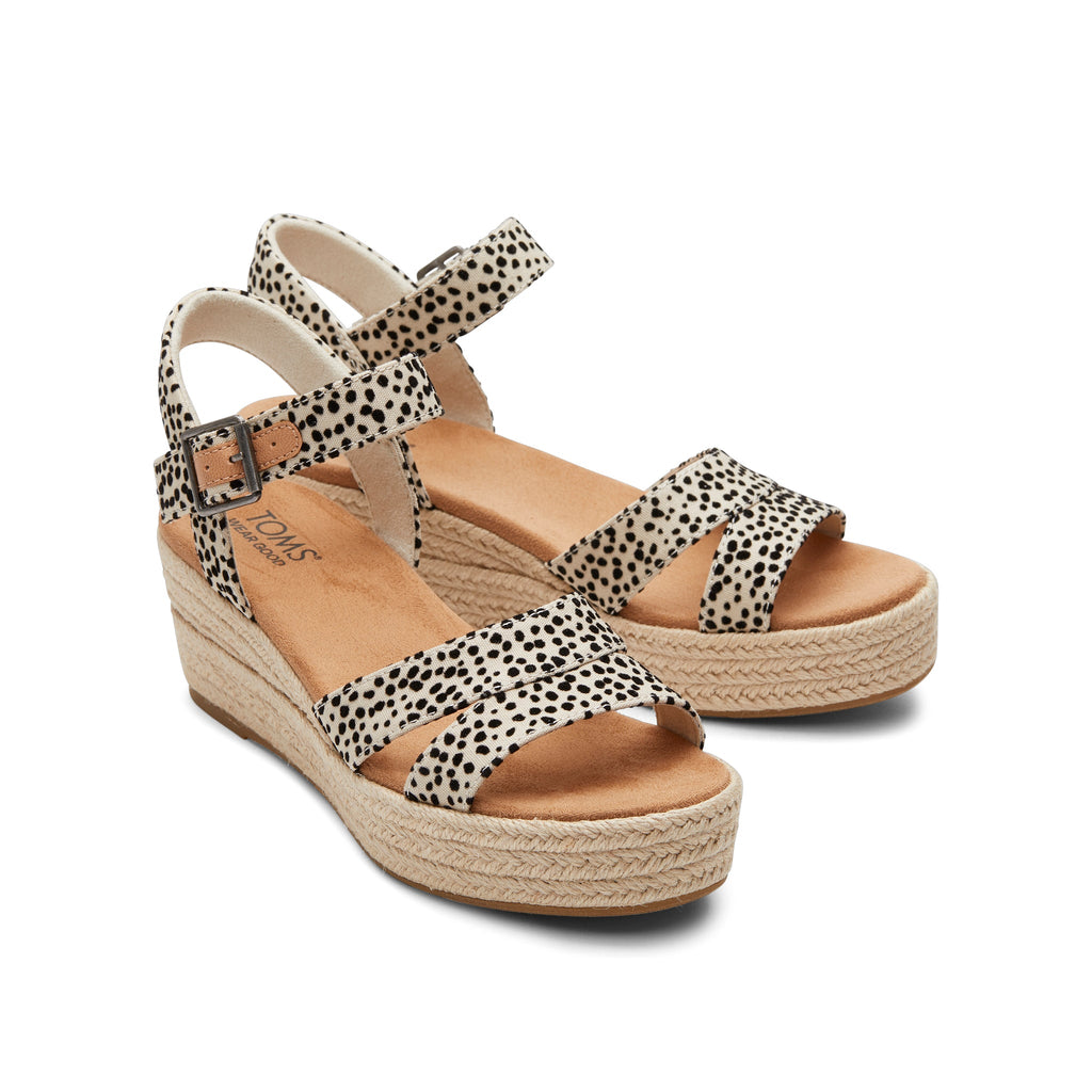 Audrey Mini Cheetah Wedge Sandal Front View