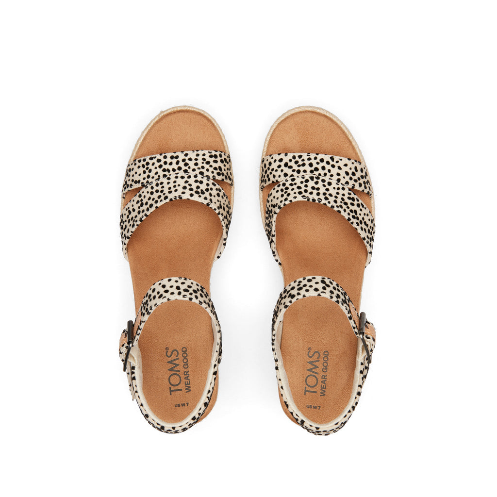 Audrey Mini Cheetah Wedge Sandal Top View
