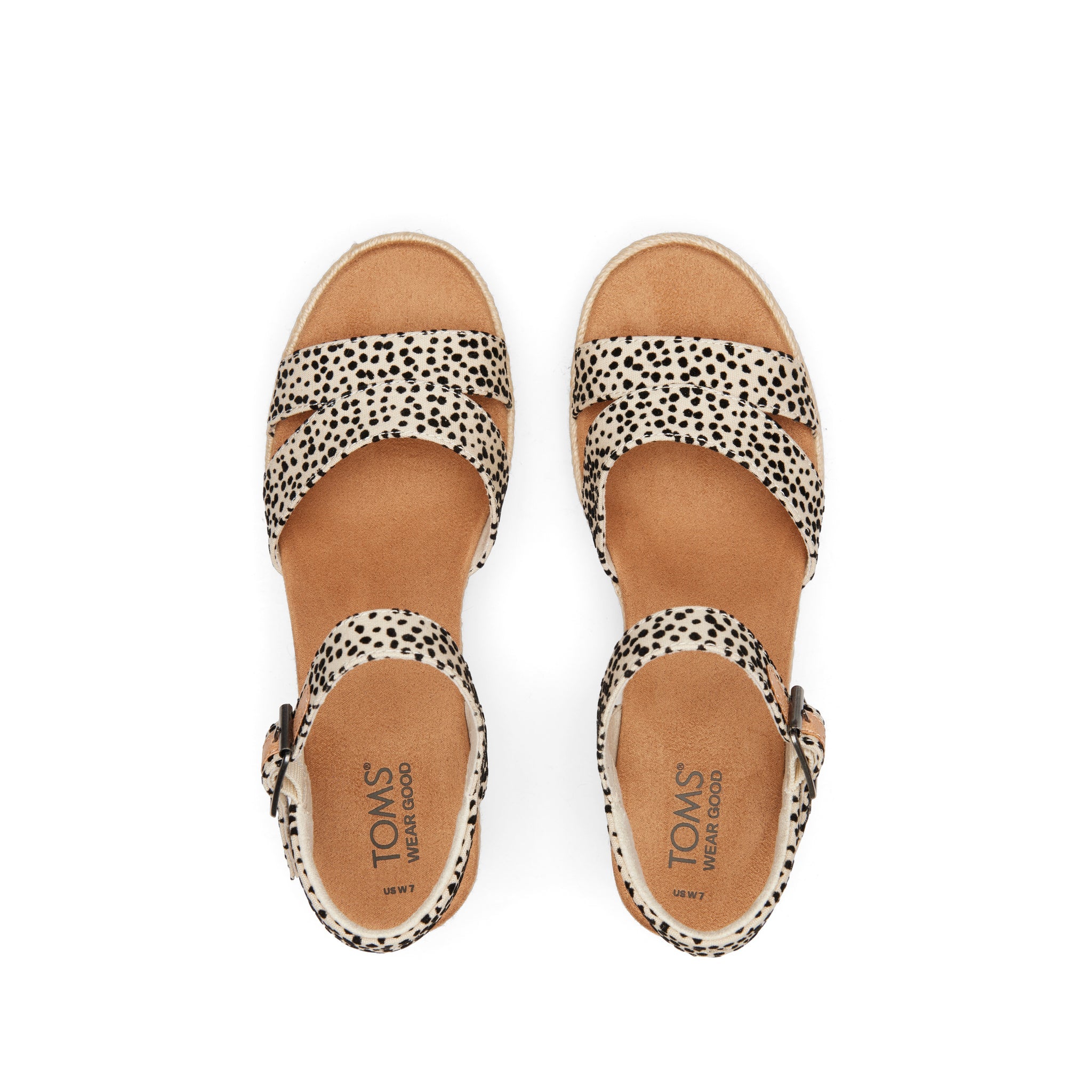 Audrey Mini Cheetah Wedge Sandal Top View