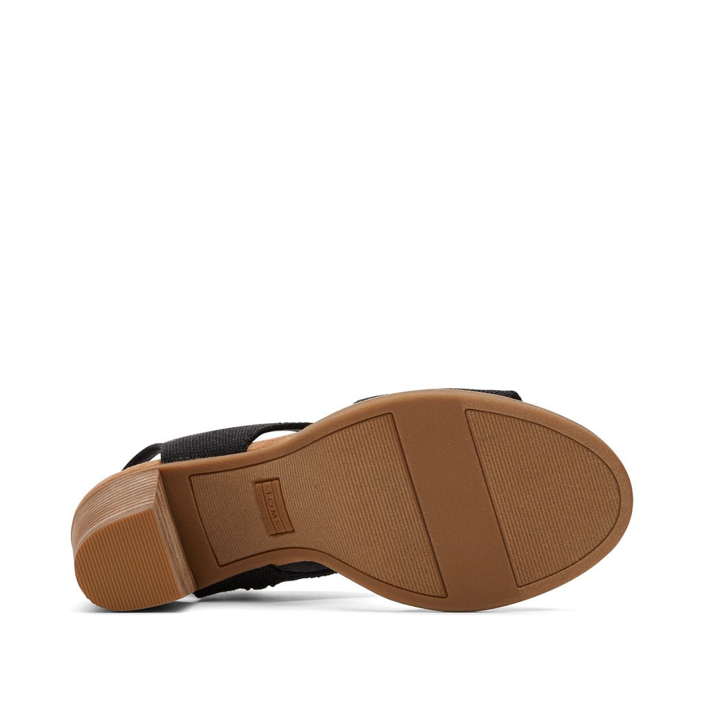 Majorca Cutout Black Heeled Sandal Bottom Sole View