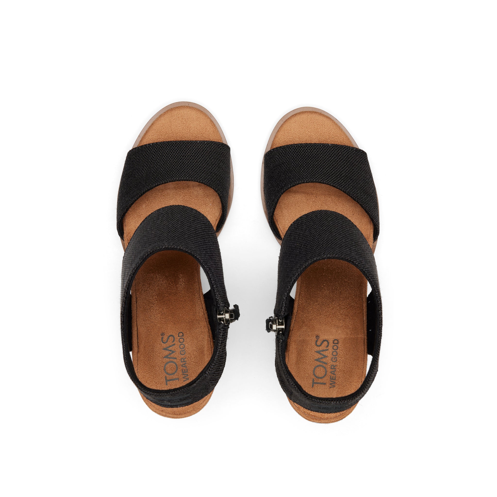 Majorca Cutout Black Heeled Sandal Top View