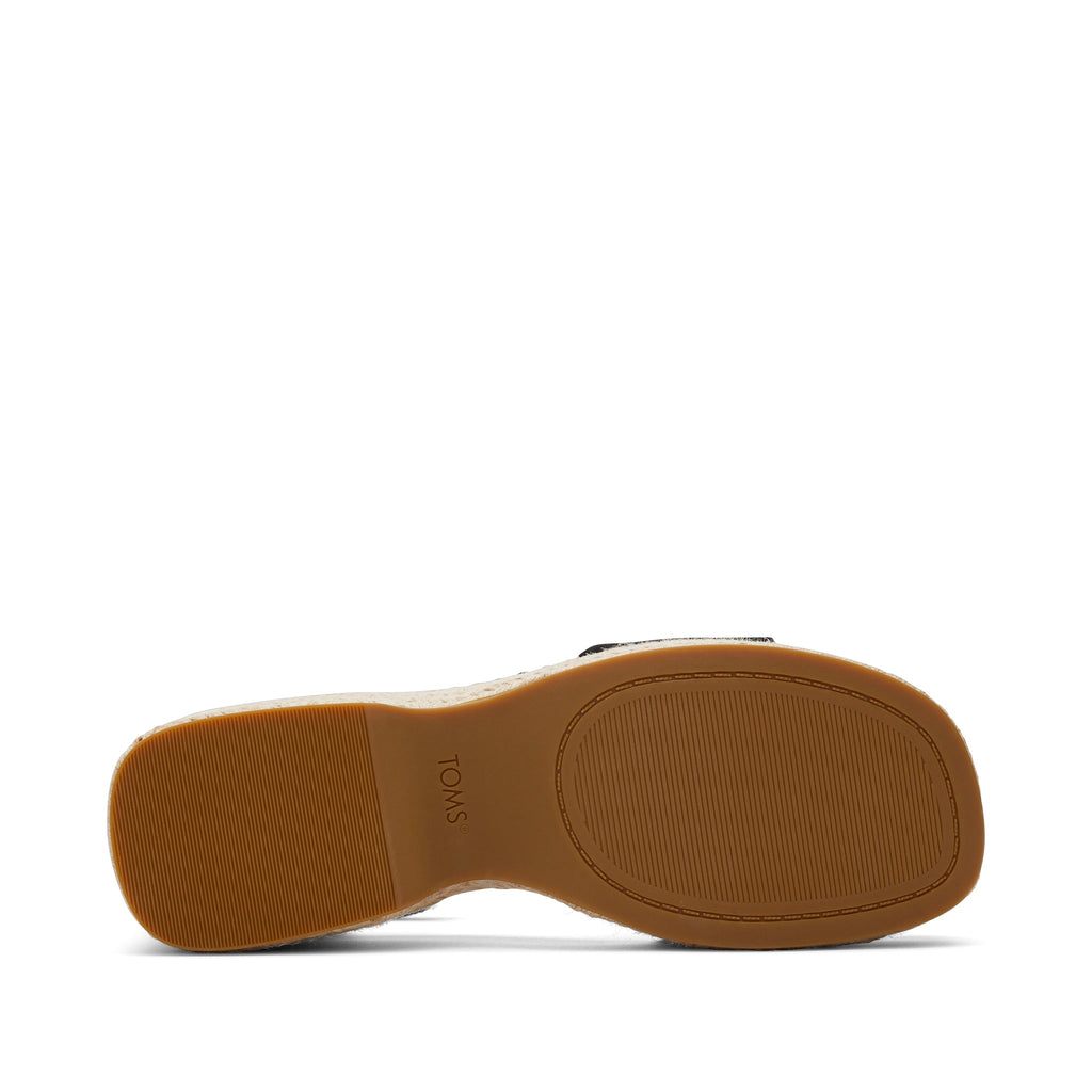 Laila Black Suede Platform Sandal Bottom Sole View