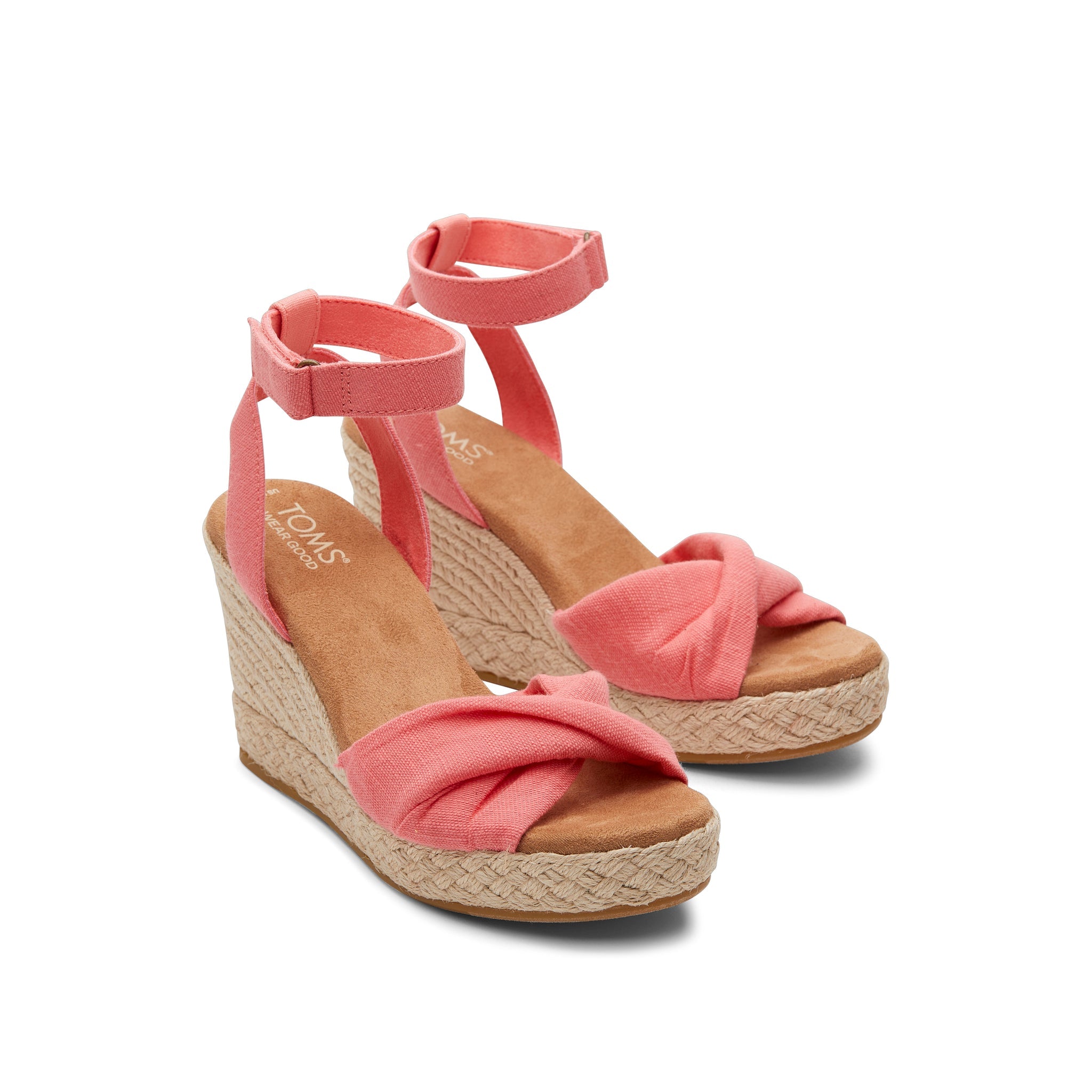 Marisela Pink Wedge Sandal Front View
