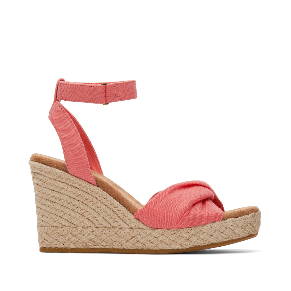Marisela Pink Wedge Sandal Side View
