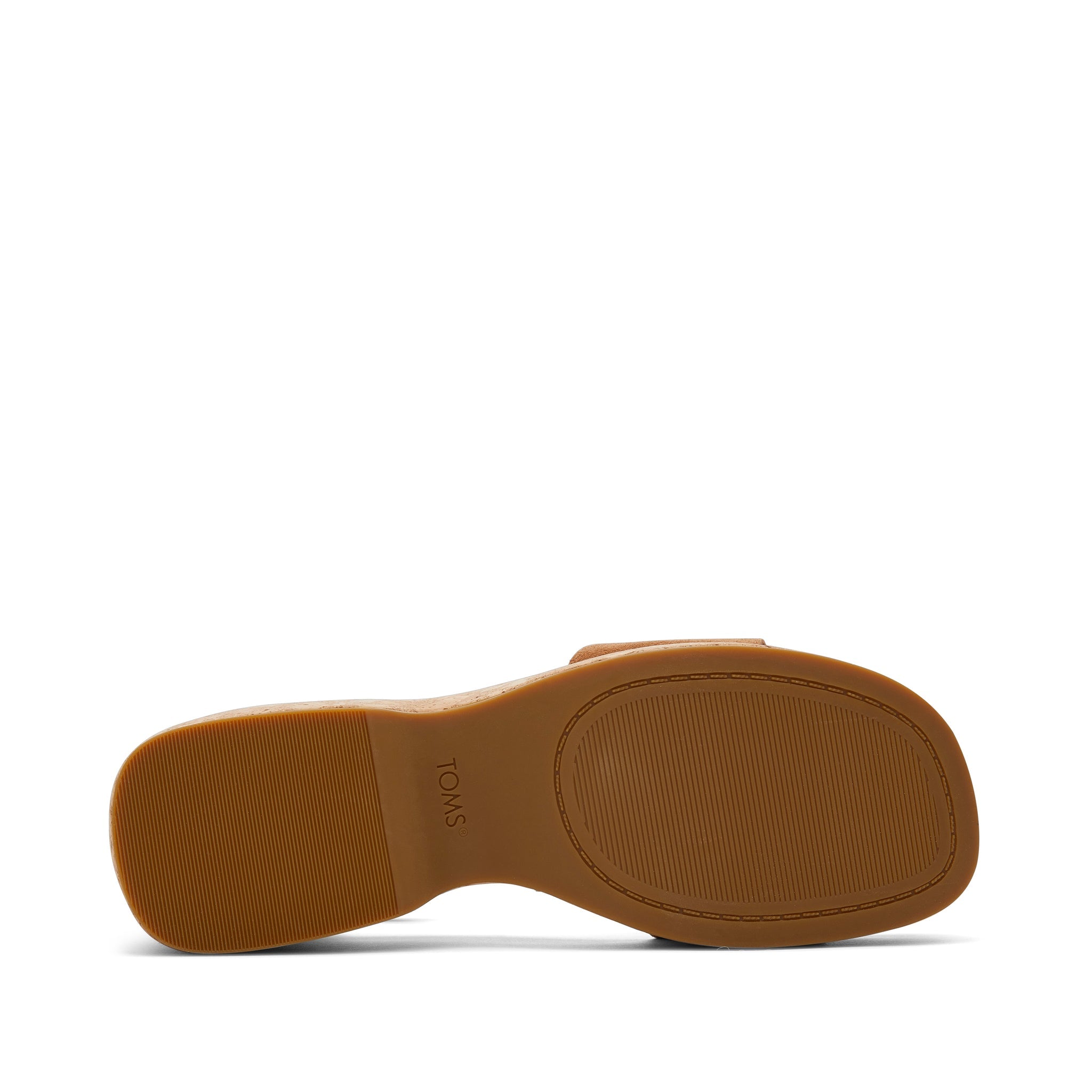 Laila Tan Suede Platform Cork Sandal Bottom Sole View