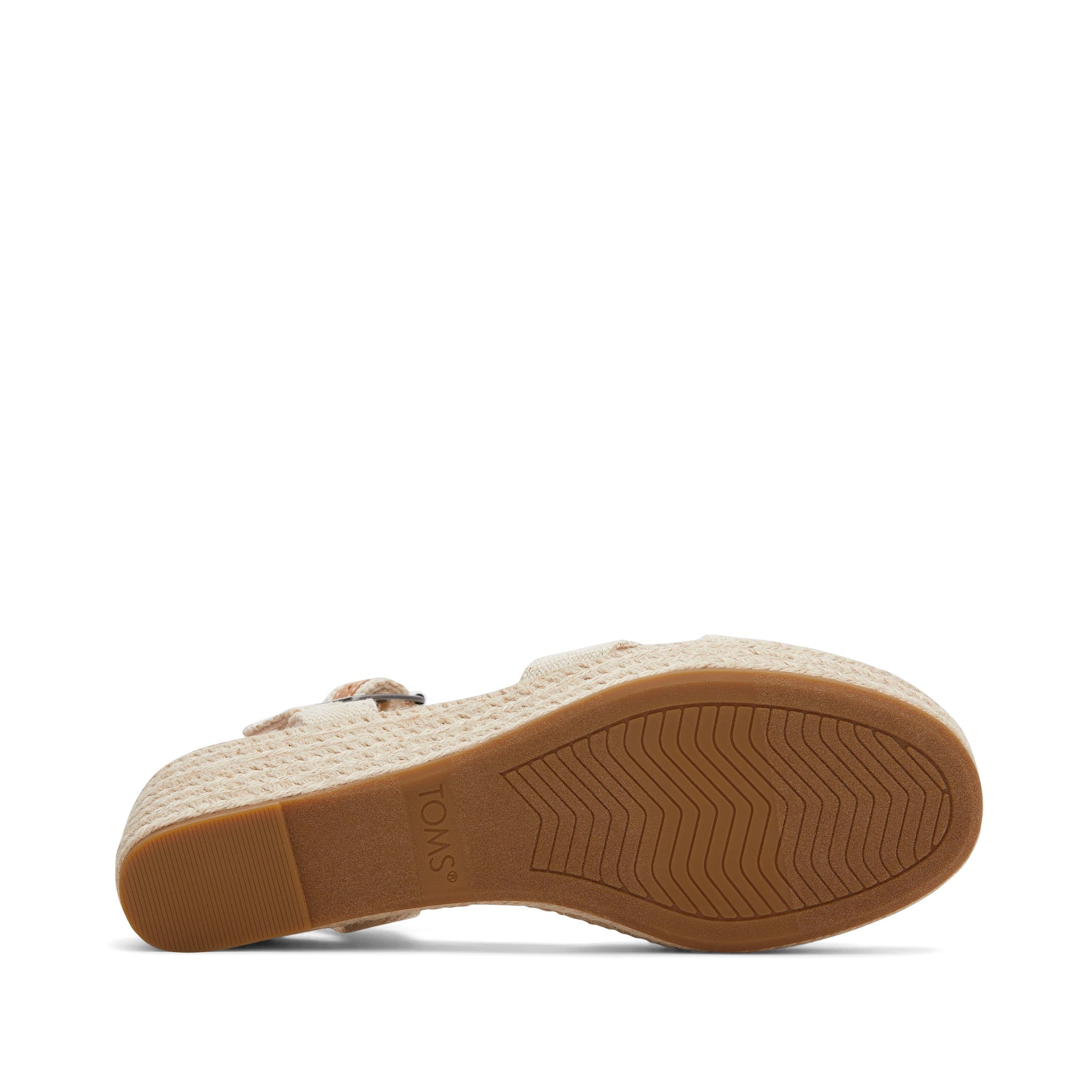 Audrey Natural Metallic Wedge Sandal Bottom Sole View