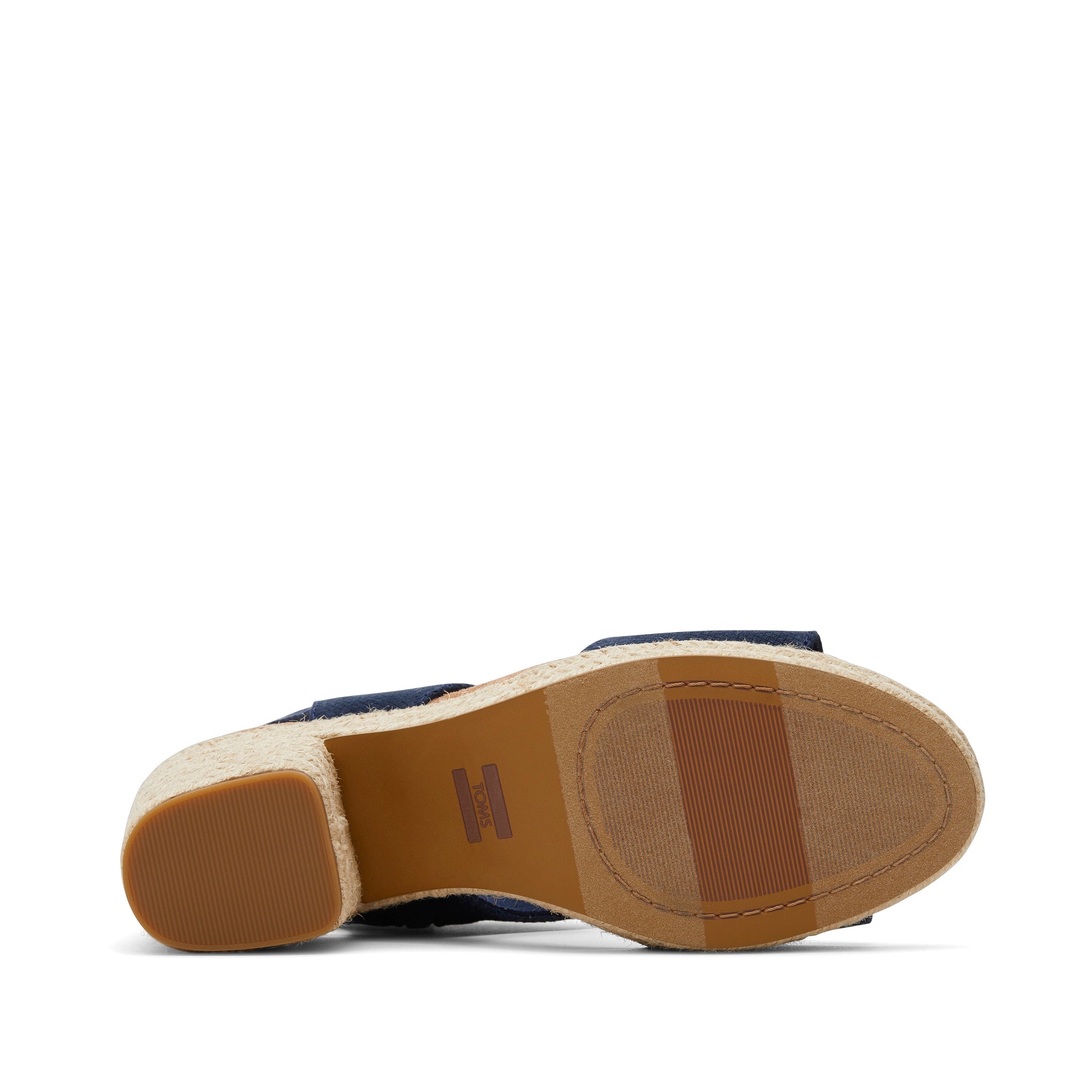 Majorca Rope Navy Platform Sandal Bottom Sole View